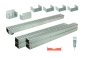 Preview: Edelstahlentwässerungsrinnen Bauhöhe 60 bis 80mm, Rost Quadratlochung SET Typ 5